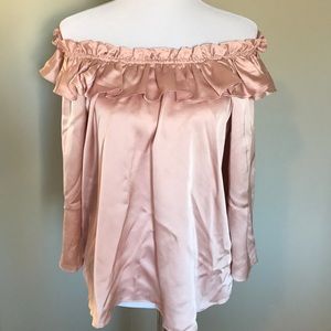 Forever 21 Blush Off The Shoulder Blouse